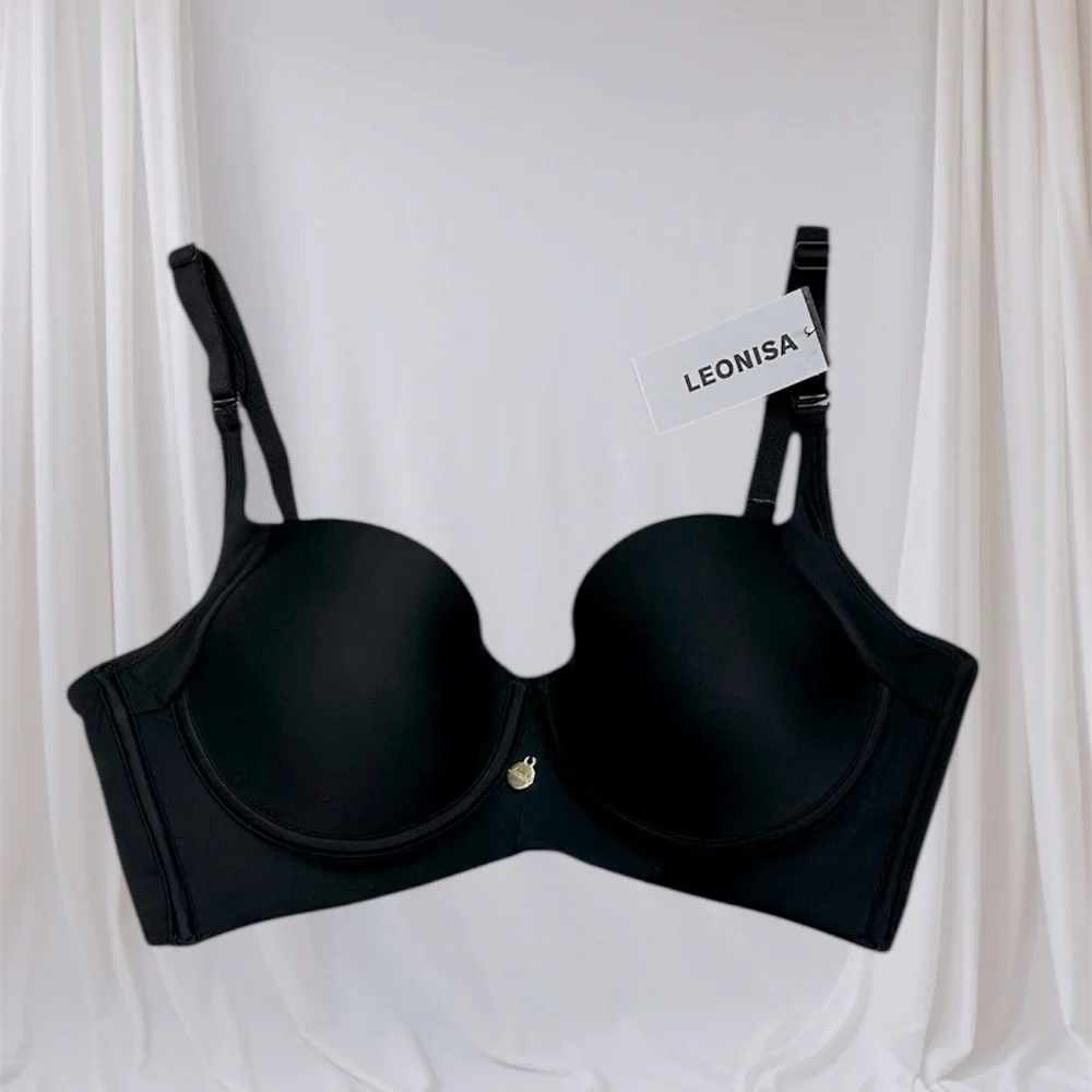 Leonisa Back Smoothing Full Coverage Black Bra Size 34B - Picture 11 of 12